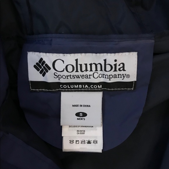 Men’s Columbia Navy Rainjacket - Picture 4 of 5